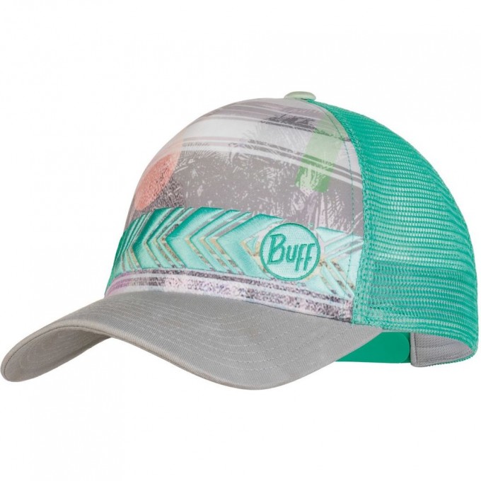 Кепка-бейсболка BUFF TRUCKER CAP BIOME AQUA 119534.711.10.00 Кепка-бейсболка BUFF TRUCKER CAP BIOME AQUA 119534.711.10.00