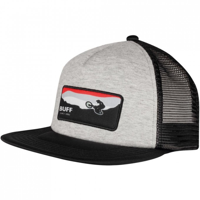 Кепка с прямым козырьком детская BUFF TRUCKER CAP RIFT BLACK 122562.999.10.00 Кепка с прямым козырьком детская BUFF TRUCKER CAP RIFT BLACK 122562.999.10.00