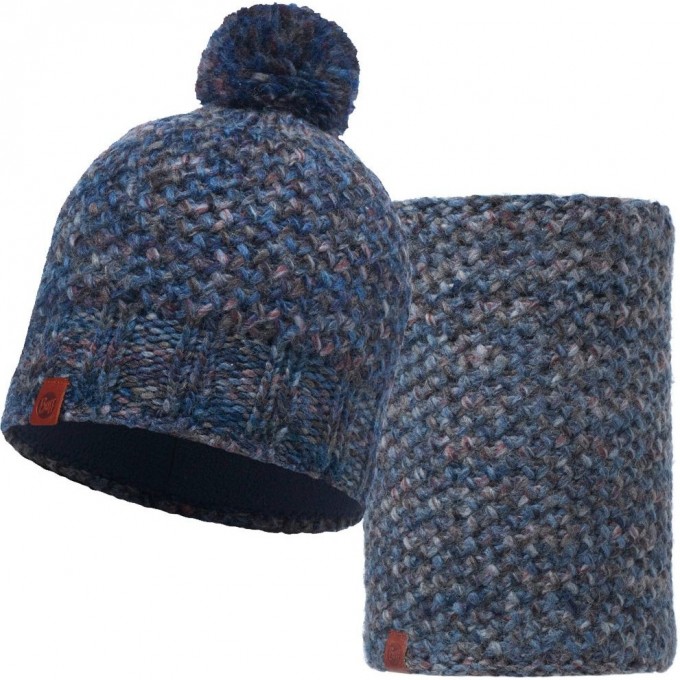 Комплект шапка шарф вязаный с флисом BUFF MARGO BLUE 11355270710.00113513.707.10.00 Комплект шапка шарф вязаный с флисом BUFF MARGO BLUE 11355270710.00113513.707.10.00
