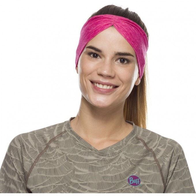 Повязка-чалма летняя BUFF HEADBAND TAPERED COOLNET FLASH PINK HTR 122725.562.10.00 Повязка-чалма летняя BUFF HEADBAND TAPERED COOLNET FLASH PINK HTR 122725.562.10.00