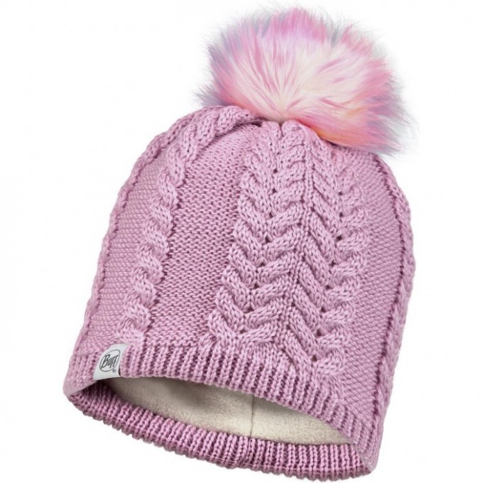 Шапка BUFF Knitted & Full Fleece Hat NINA Lilac Sand 123544.649.10.00 Шапка BUFF Knitted & Full Fleece Hat NINA Lilac Sand 123544.649.10.00