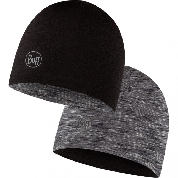 Шапка BUFF LW MERINO WOOL REVERSIBLE HAT BLACK-GRAPHITE MULTISTRIPES 123325.999.10.00 Шапка BUFF LW MERINO WOOL REVERSIBLE HAT BLACK-GRAPHITE MULTISTRIPES 123325.999.10.00