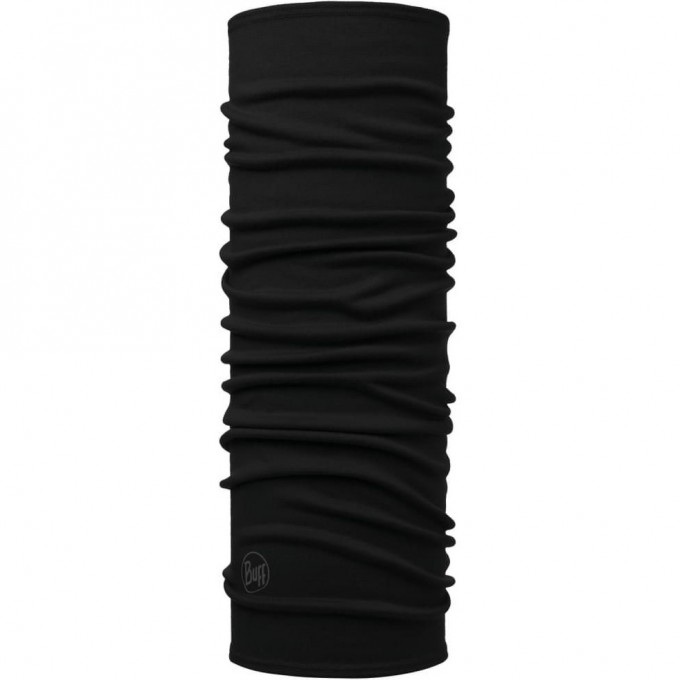 Шерстяной шарф-труба BUFF SOLID BLACK 113023.999.10.00 Шерстяной шарф-труба BUFF SOLID BLACK 113023.999.10.00