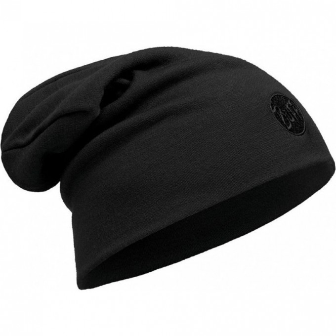 Теплая шерстяная шапка-бини BUFF BLACK 111170.999.10.00 Теплая шерстяная шапка-бини BUFF BLACK 111170.999.10.00